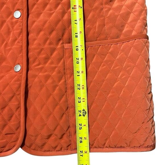 Susan Graver Quilted Utility Jacket Size S Orange Barn Equestrian Cabincore - Picture 8 of 9